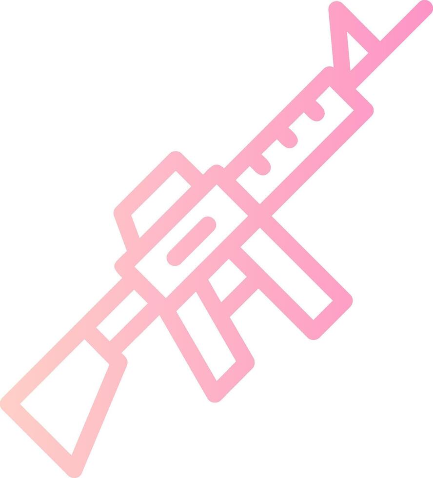 rifle lineal degradado icono vector