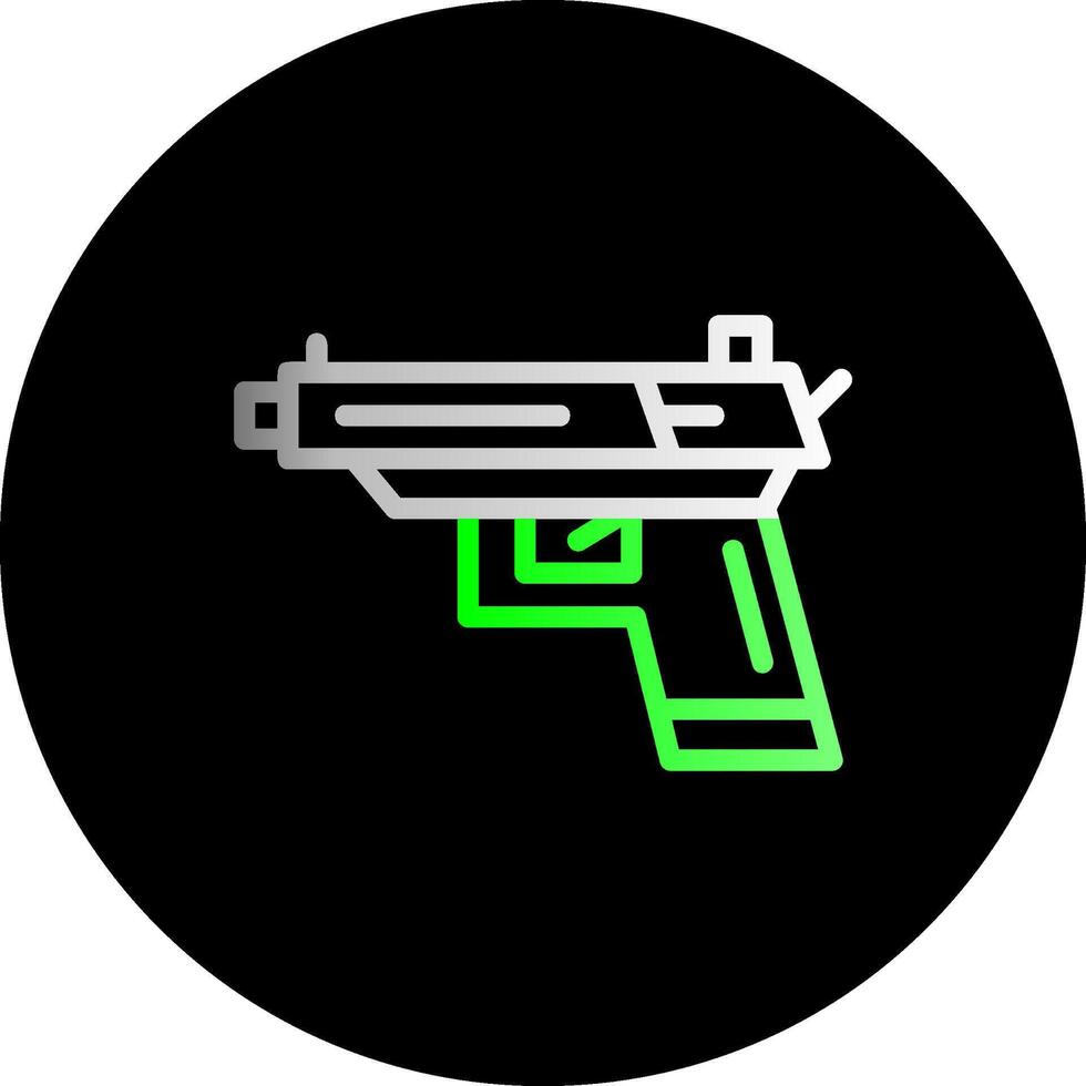 pistola doble degradado circulo icono vector