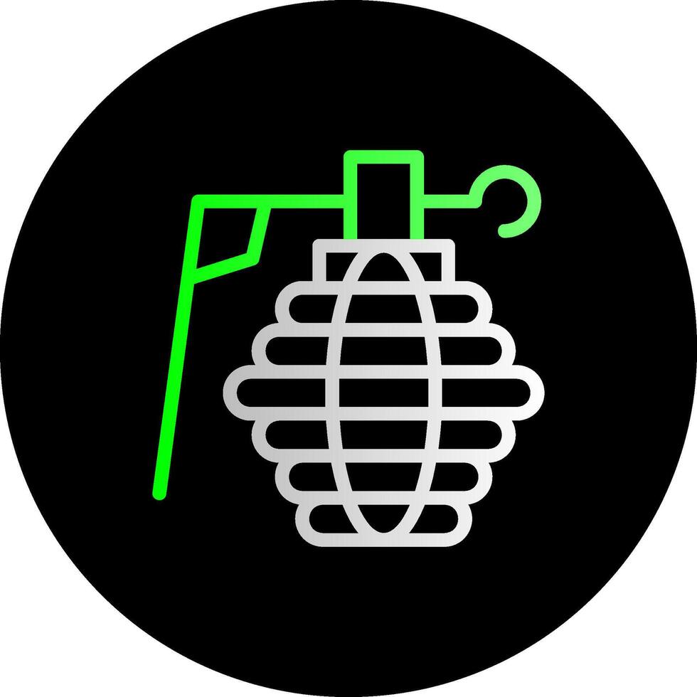 Grenade Dual Gradient Circle Icon vector