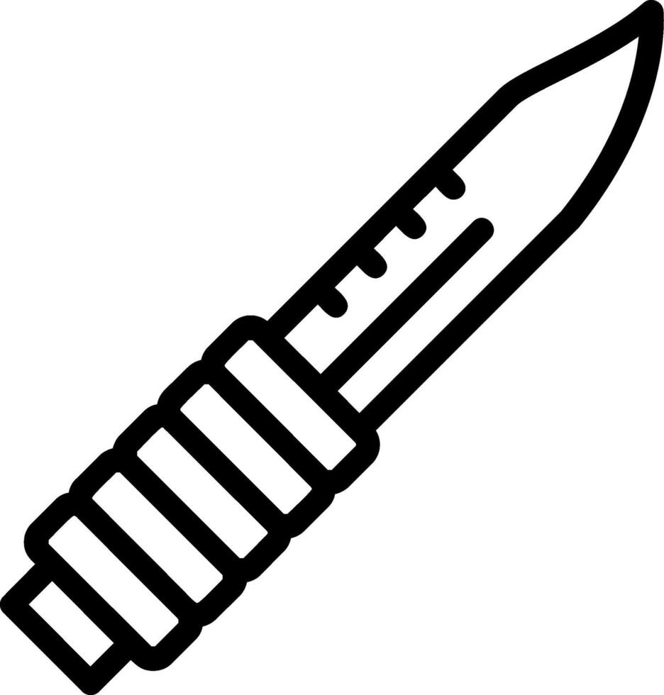 Bayonet Line Icon vector