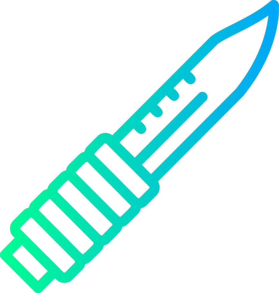 bayoneta lineal degradado icono vector