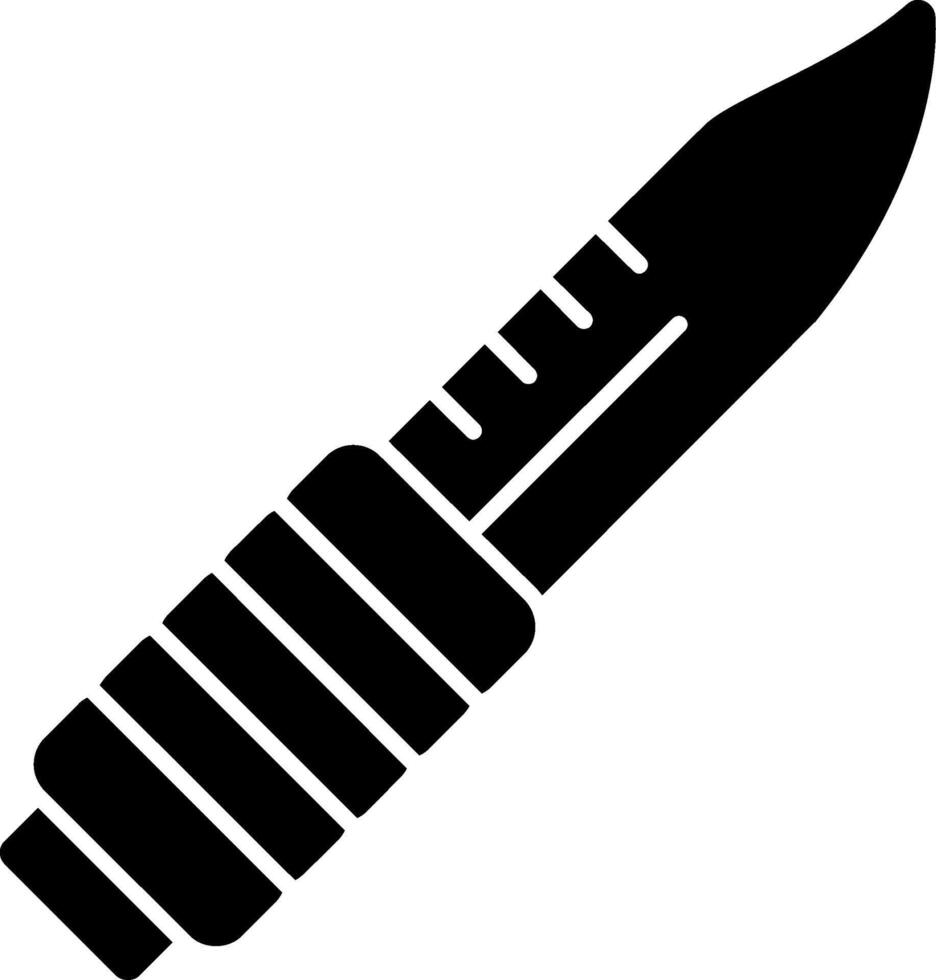 bayoneta glifo icono vector