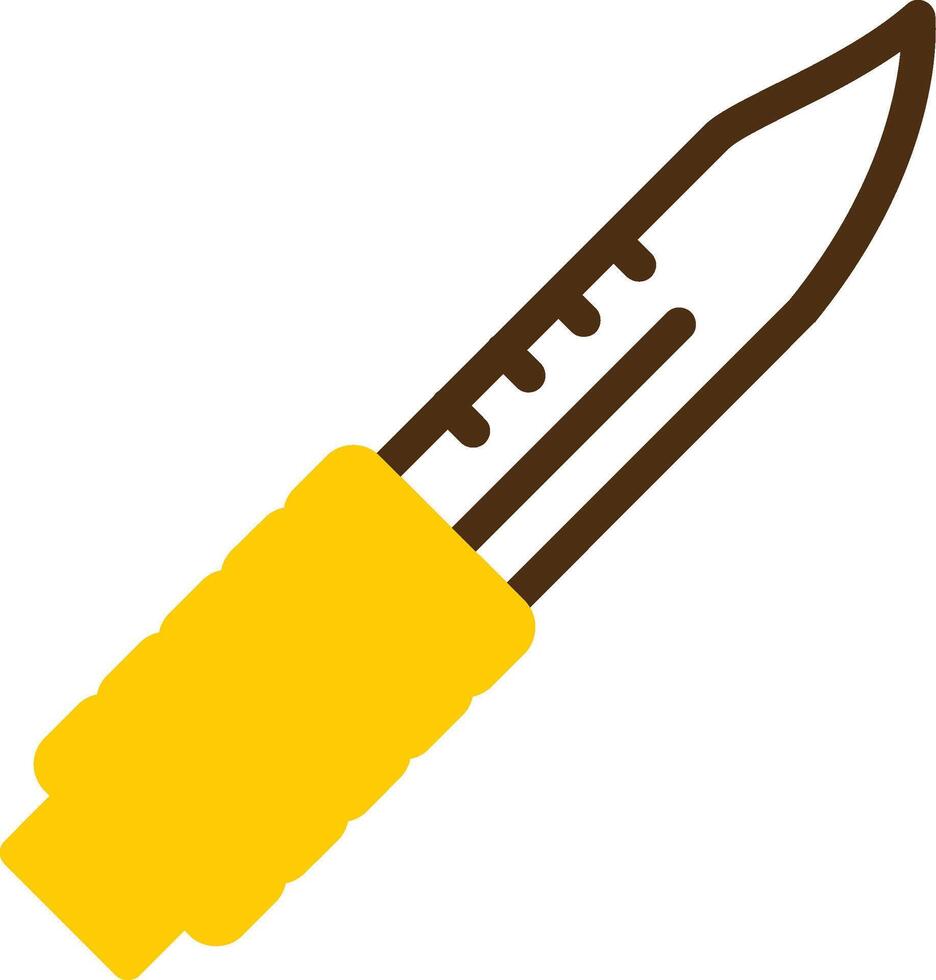 Bayonet Yellow Lieanr Circle Icon vector