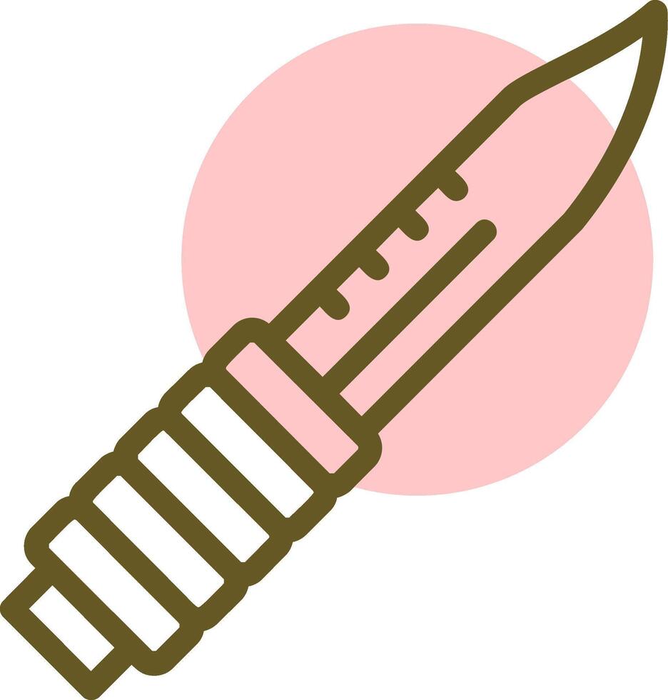 bayoneta lineal circulo icono vector