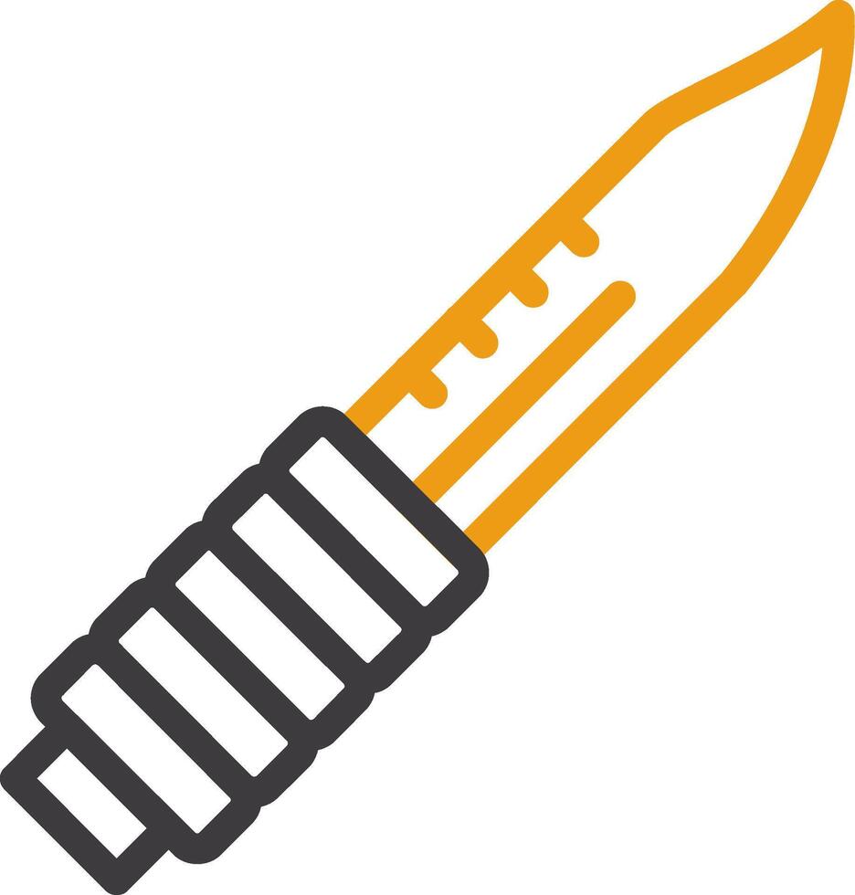 Bayonet Line Two Color Icon vector