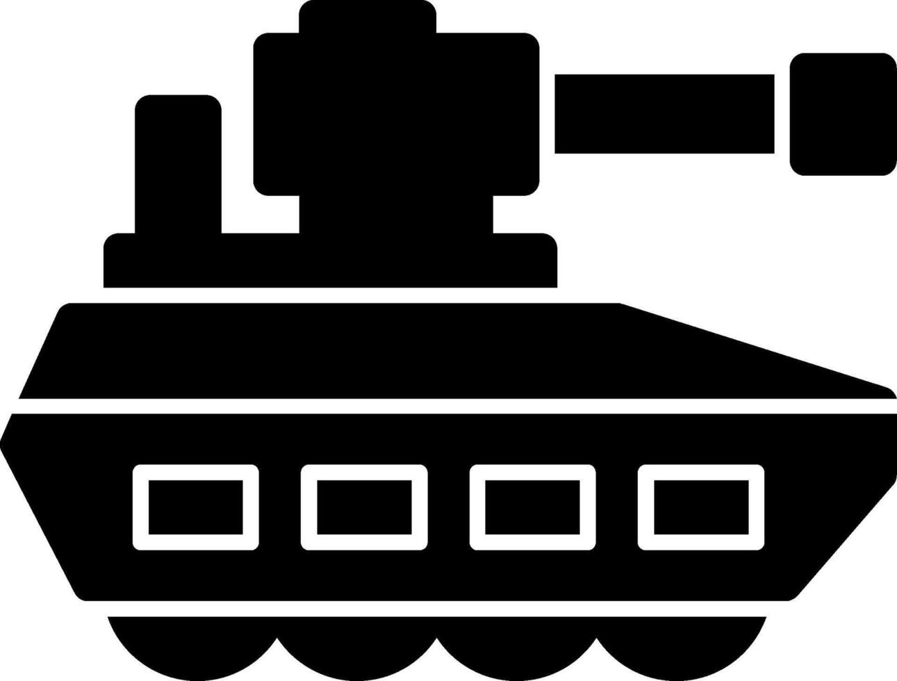 icono de glifo de tanque vector