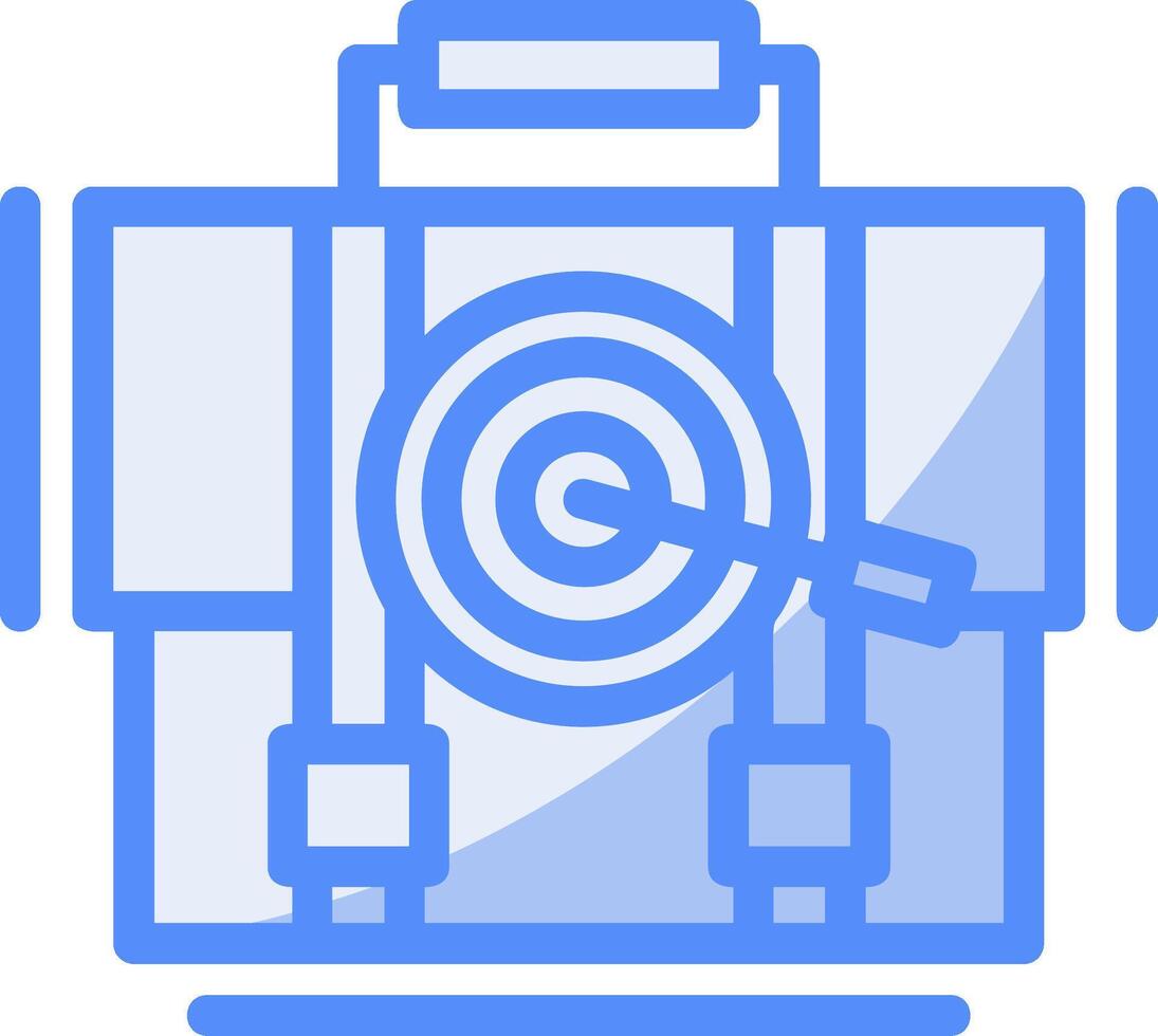 Mission Line Filled Blue Icon vector