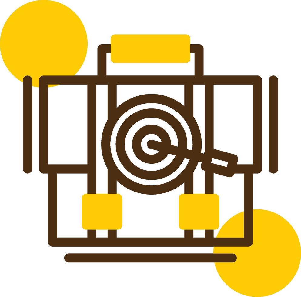 Mission Yellow Lieanr Circle Icon vector