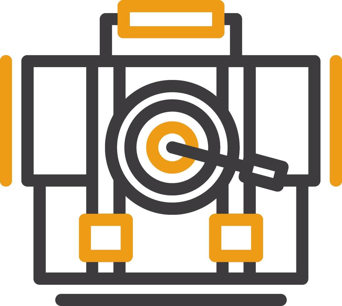 Mission Line Two Color Icon vector