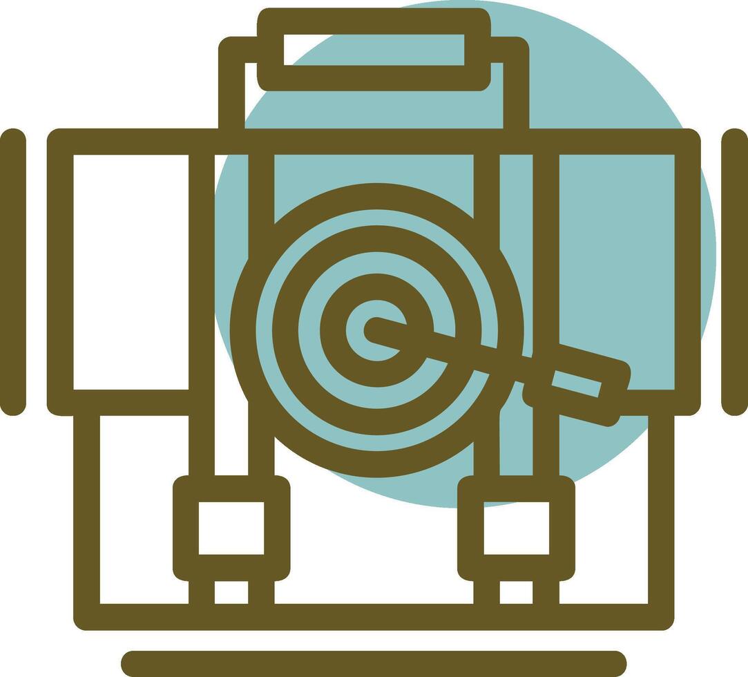 Mission Linear Circle Icon vector