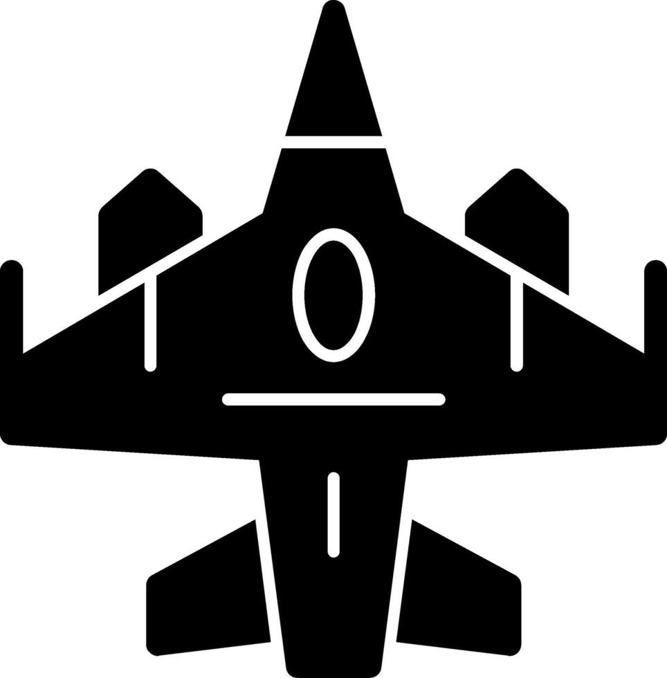 Fighter jet Glyph Icon vector
