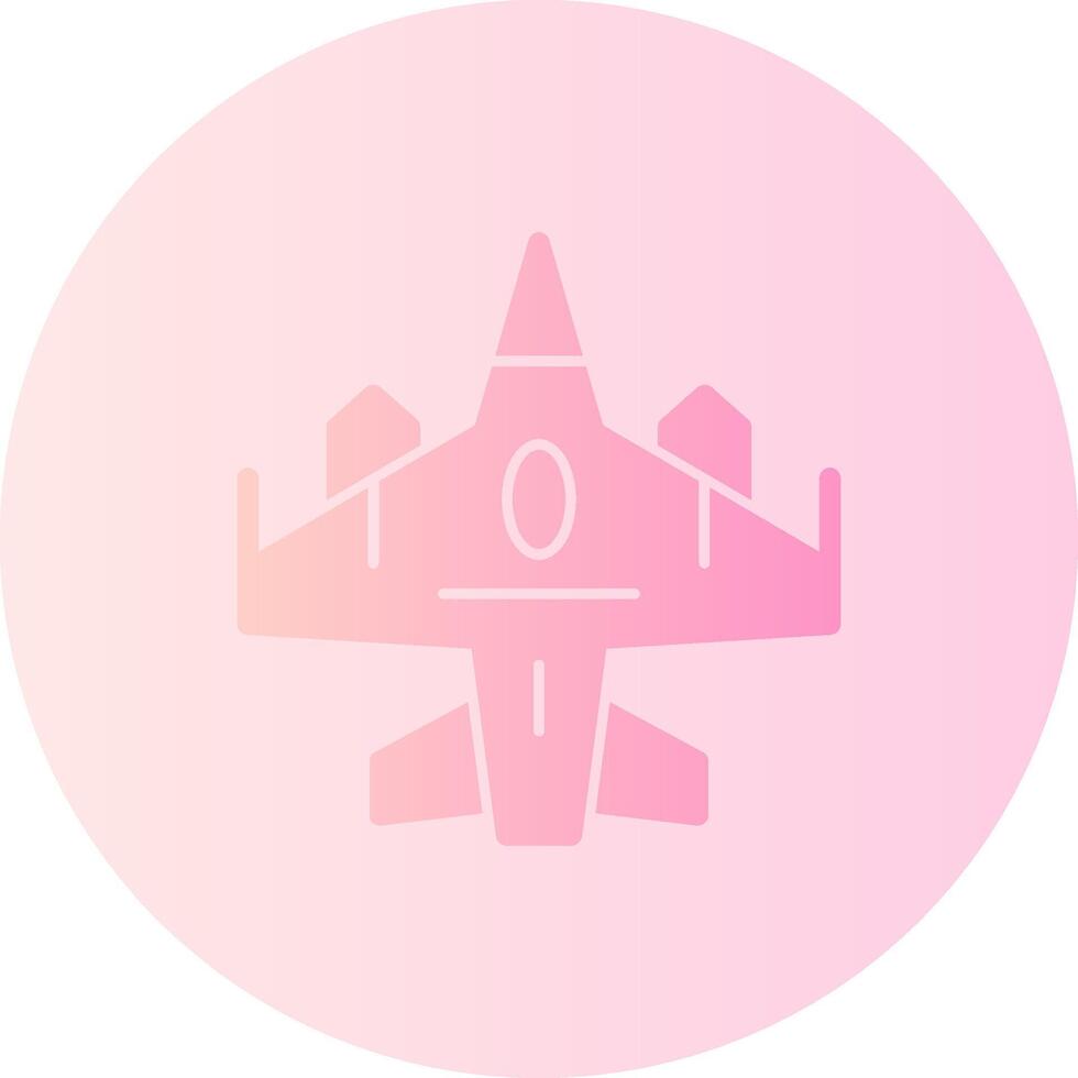 Fighter jet Gradient Circle Icon vector