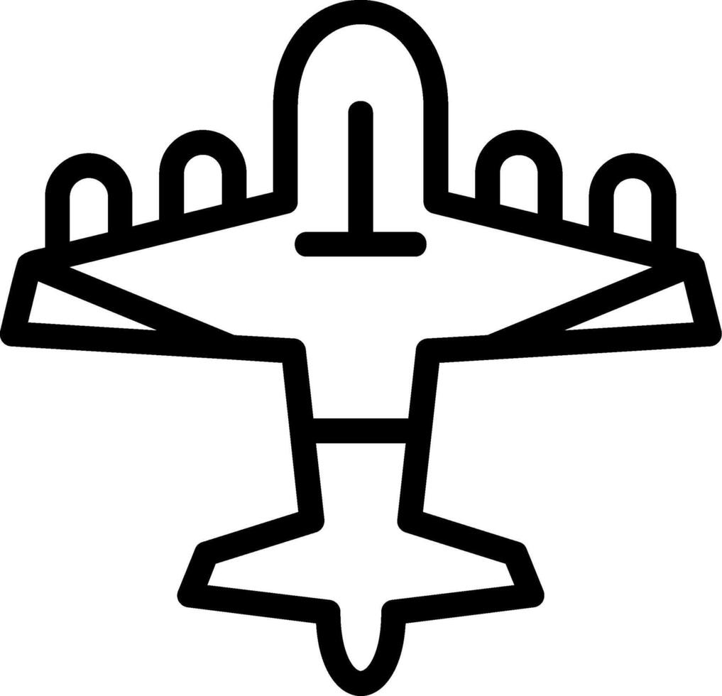 Bomber plane Line Icon vector