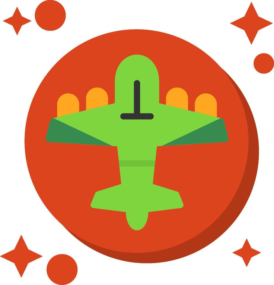 Bomber plane Tailed Color Icon vector