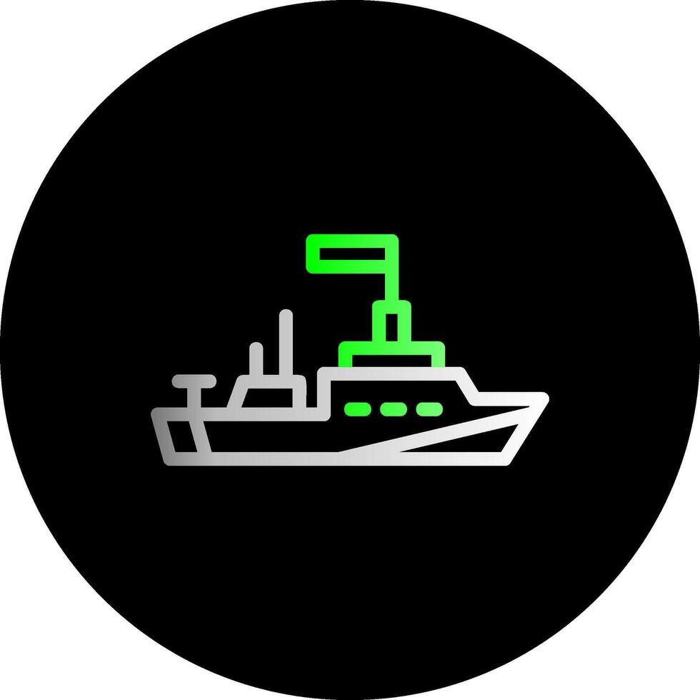 Naval ship Dual Gradient Circle Icon vector