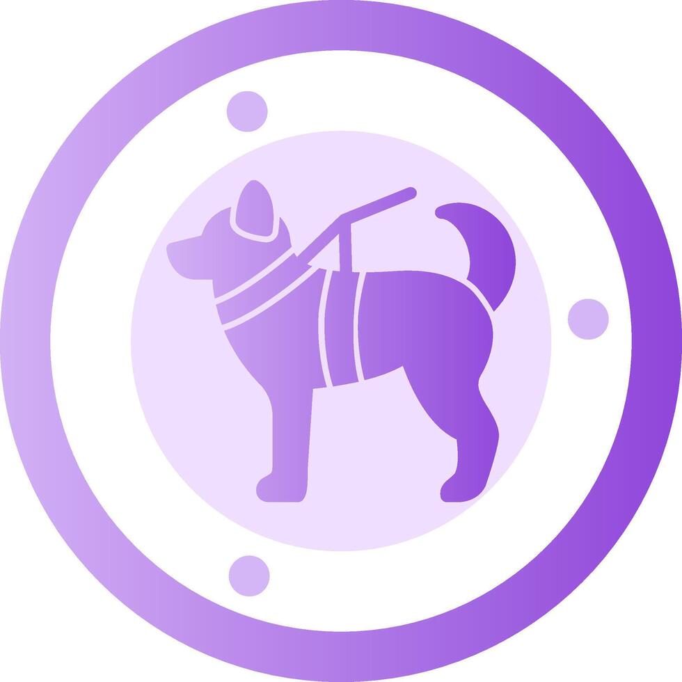 Military dog Glyph Gradient Icon vector