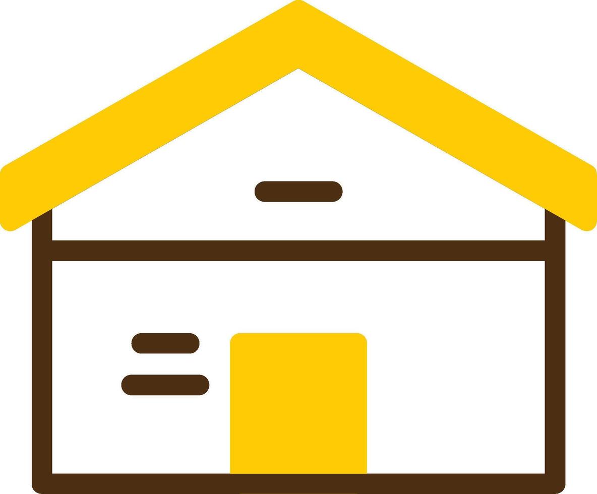 Barracks Yellow Lieanr Circle Icon vector