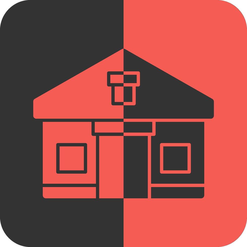 Tents Red Inverse Icon vector