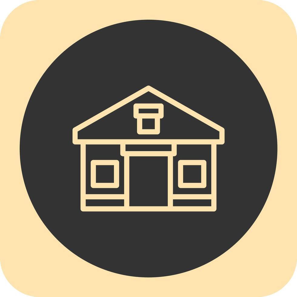 Tents Linear Round Icon vector