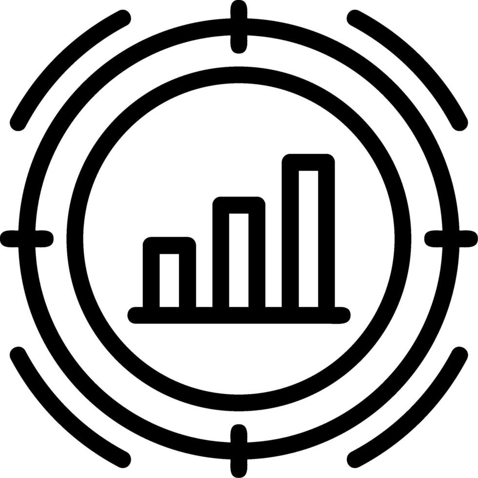 Target Line Icon vector