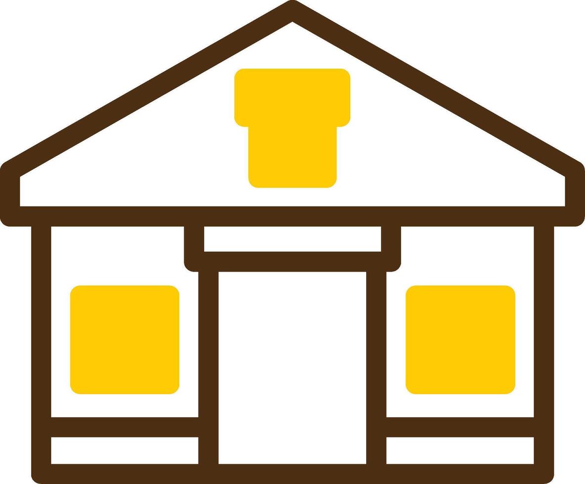 Tents Yellow Lieanr Circle Icon vector