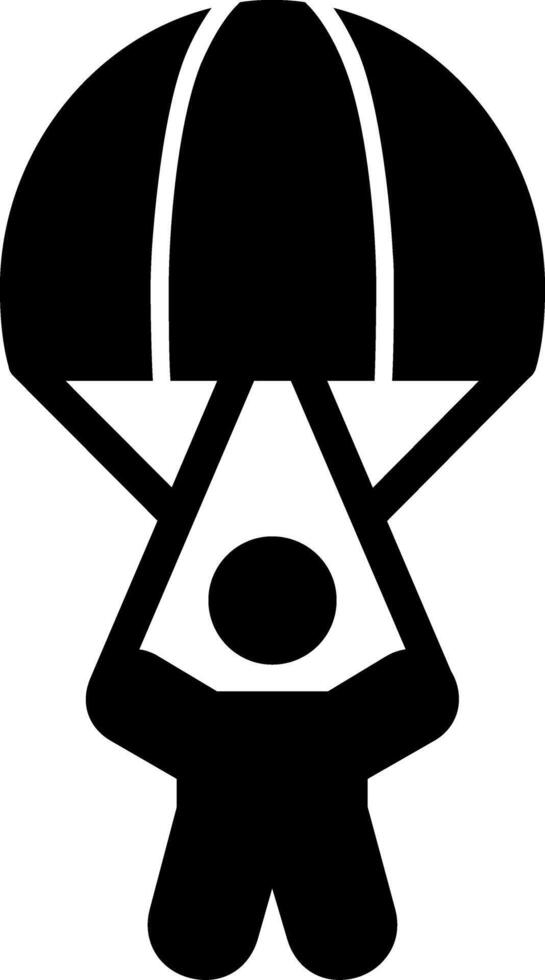 Paratrooper Glyph Icon vector
