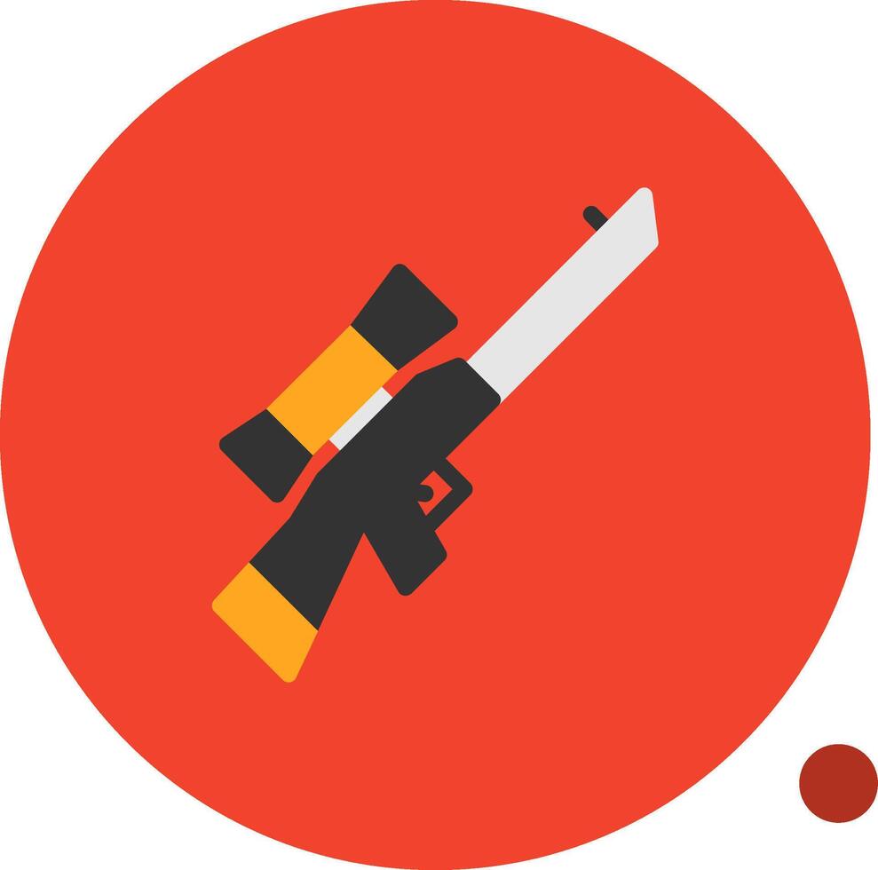 Sniper Flat Shadow Icon vector
