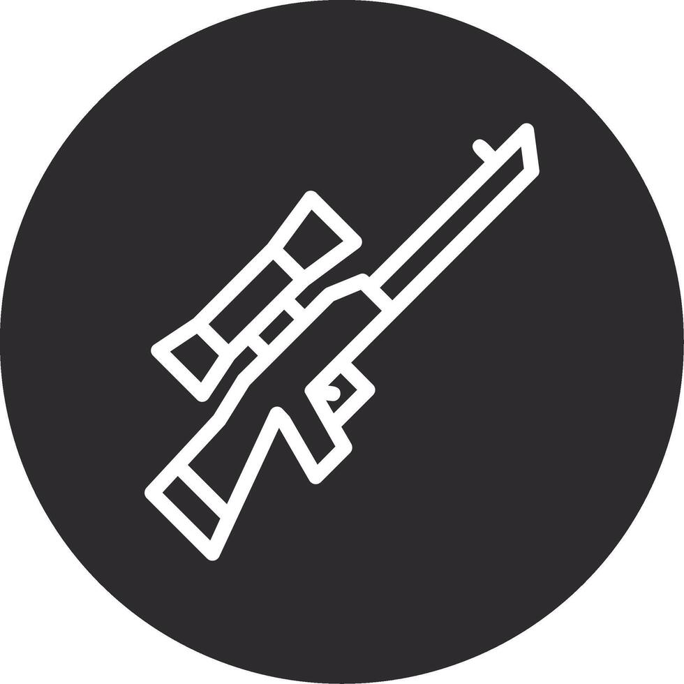 Sniper Inverted Icon vector