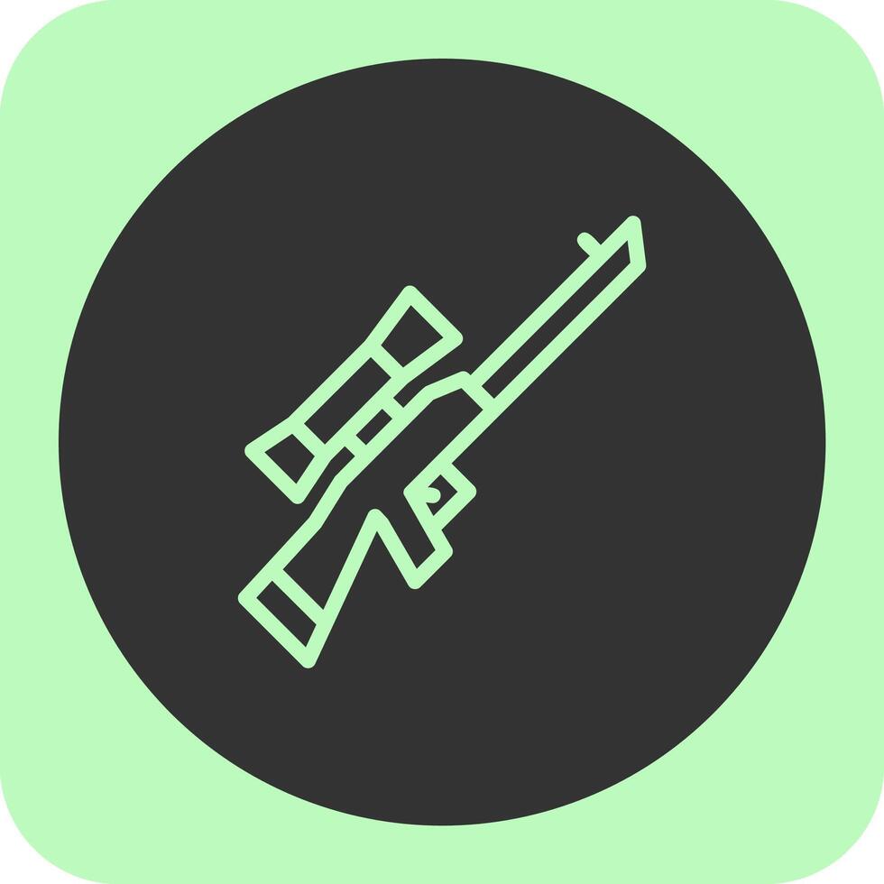 Sniper Linear Round Icon vector