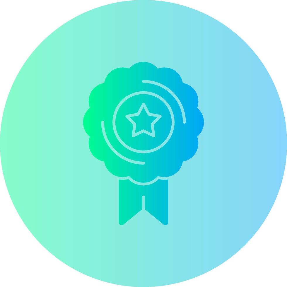 Medal Gradient Circle Icon vector