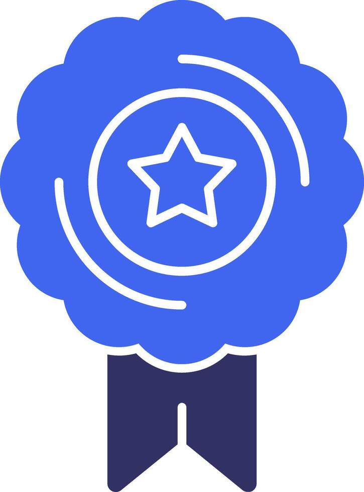 Medal Solid Two Color Icon vector