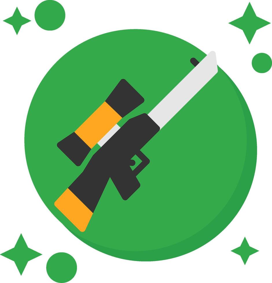 Sniper Tailed Color Icon vector