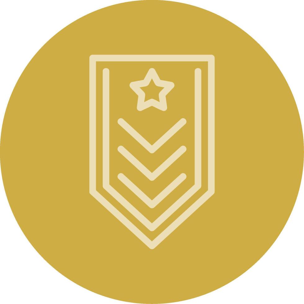 Military badge Line Multi color Icon vector