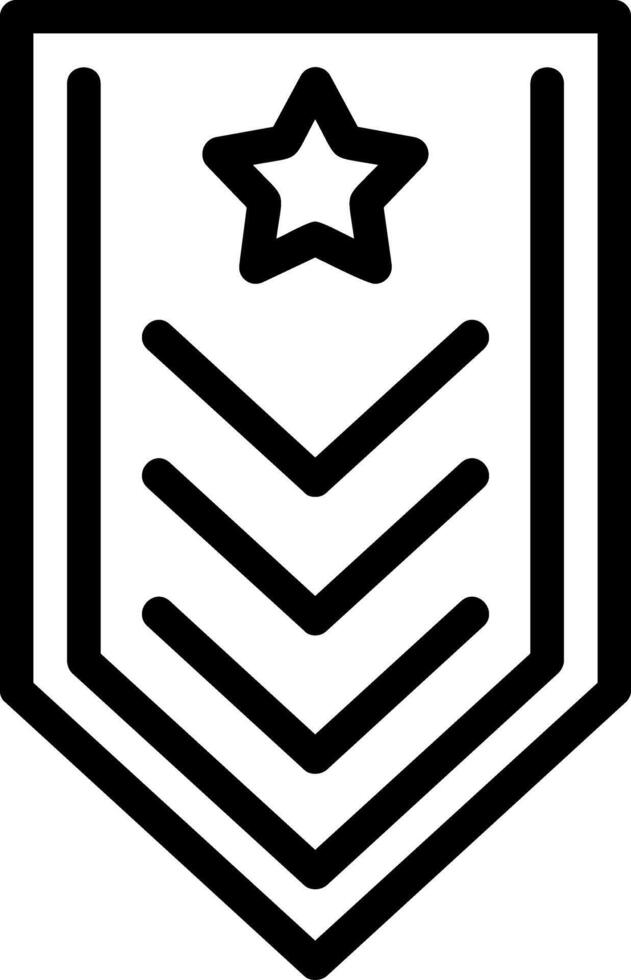 Military badge Line Icon vector