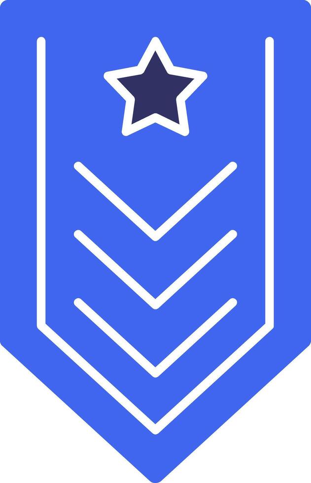 Military badge Solid Two Color Icon vector