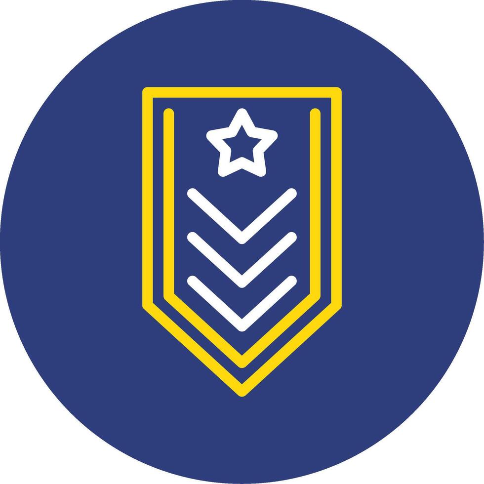 Military badge Dual Line Circle Icon vector