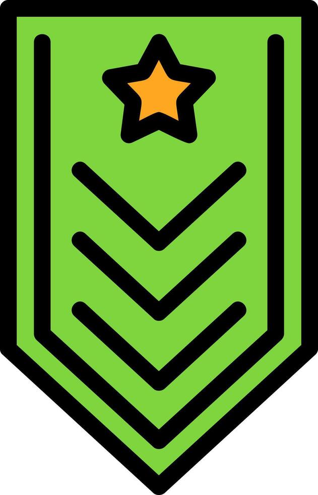 Military badge Line Filled Icon vector