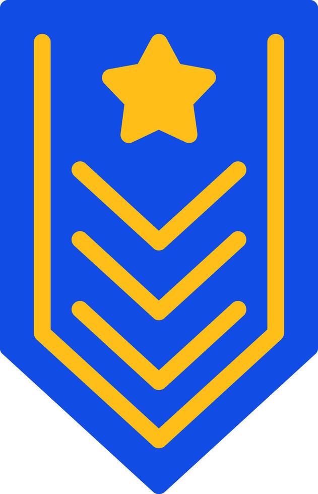 Military badge Flat Two Color Icon vector