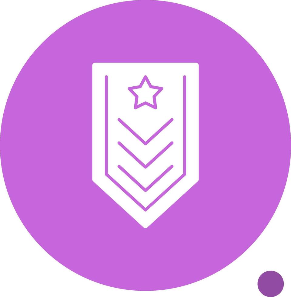 Military badge Glyph Shadow Icon vector