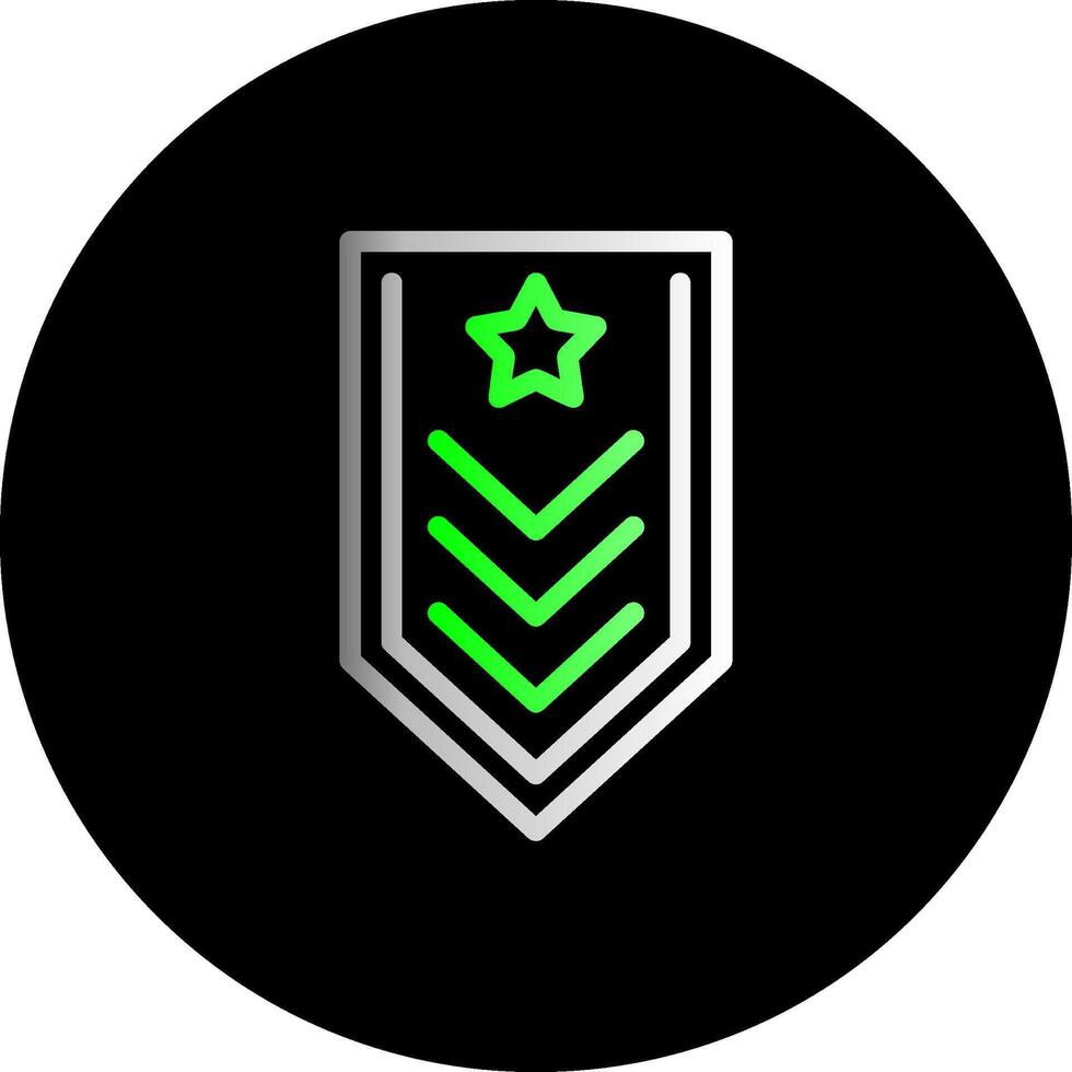 militar Insignia doble degradado circulo icono vector