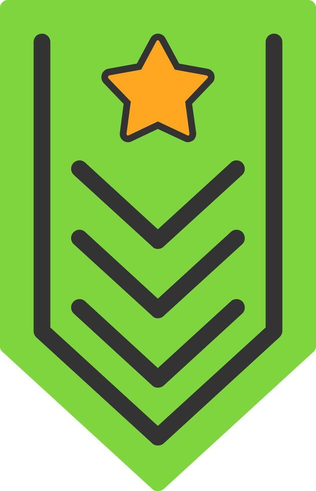Military badge Flat Icon vector