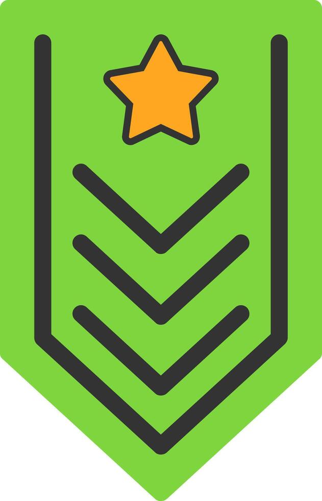 Military badge Flat Icon vector