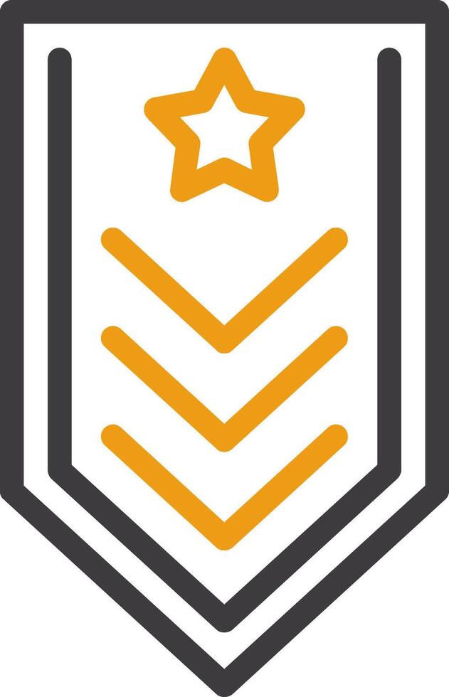 Military badge Line Circle Icon vector