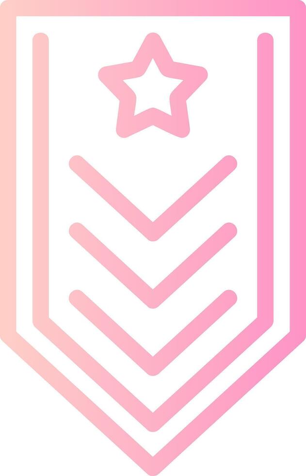 Military badge Linear Gradient Icon vector