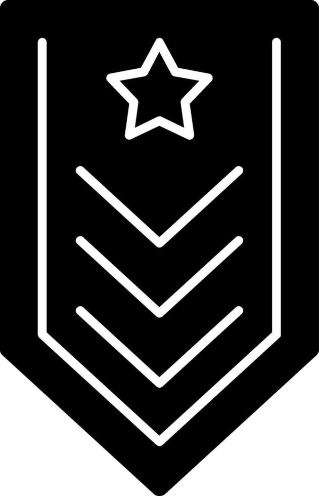 militar Insignia glifo icono vector