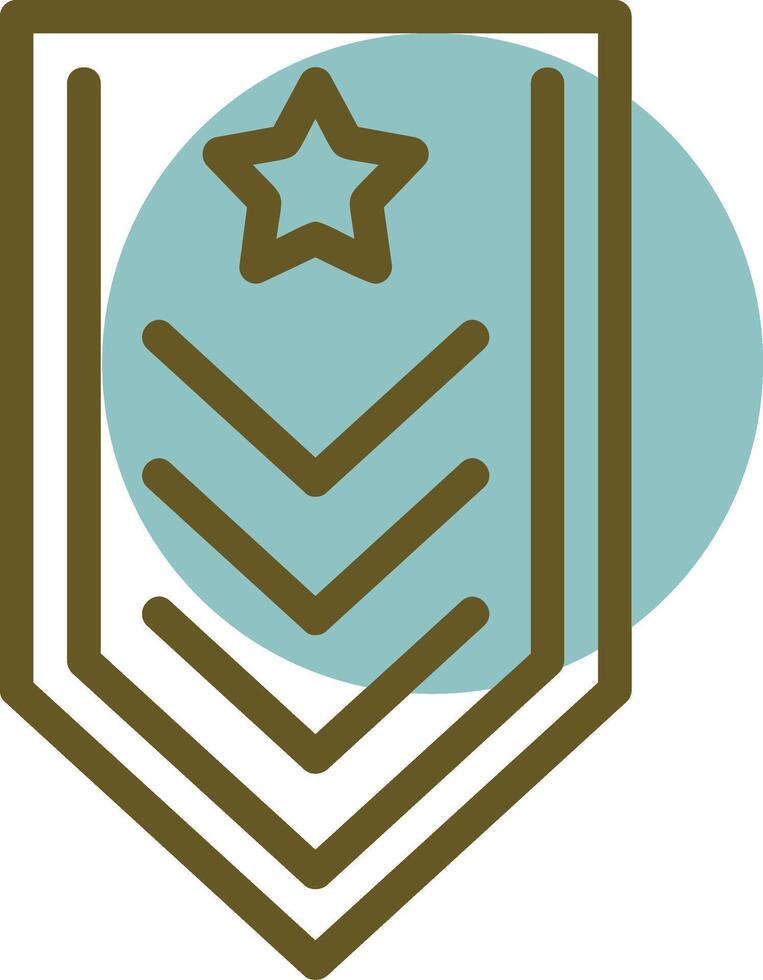 Military badge Linear Circle Icon vector