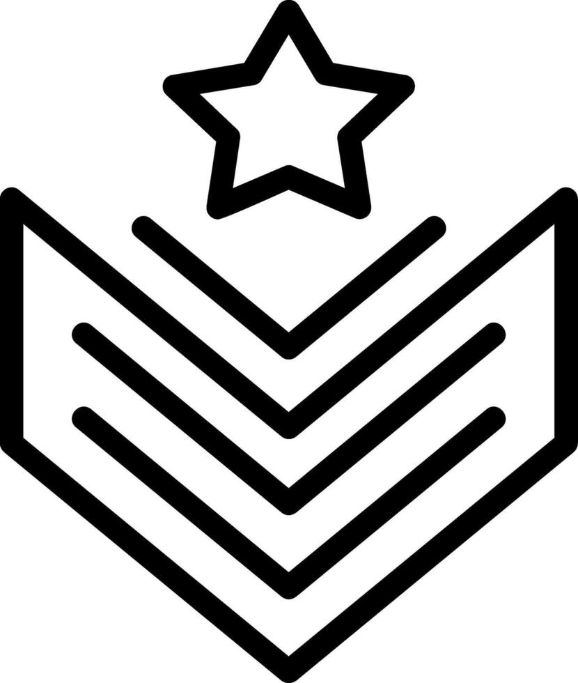 Rank insignia Line Icon vector