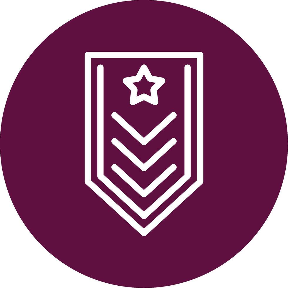 Military badge Outline Circle Icon vector