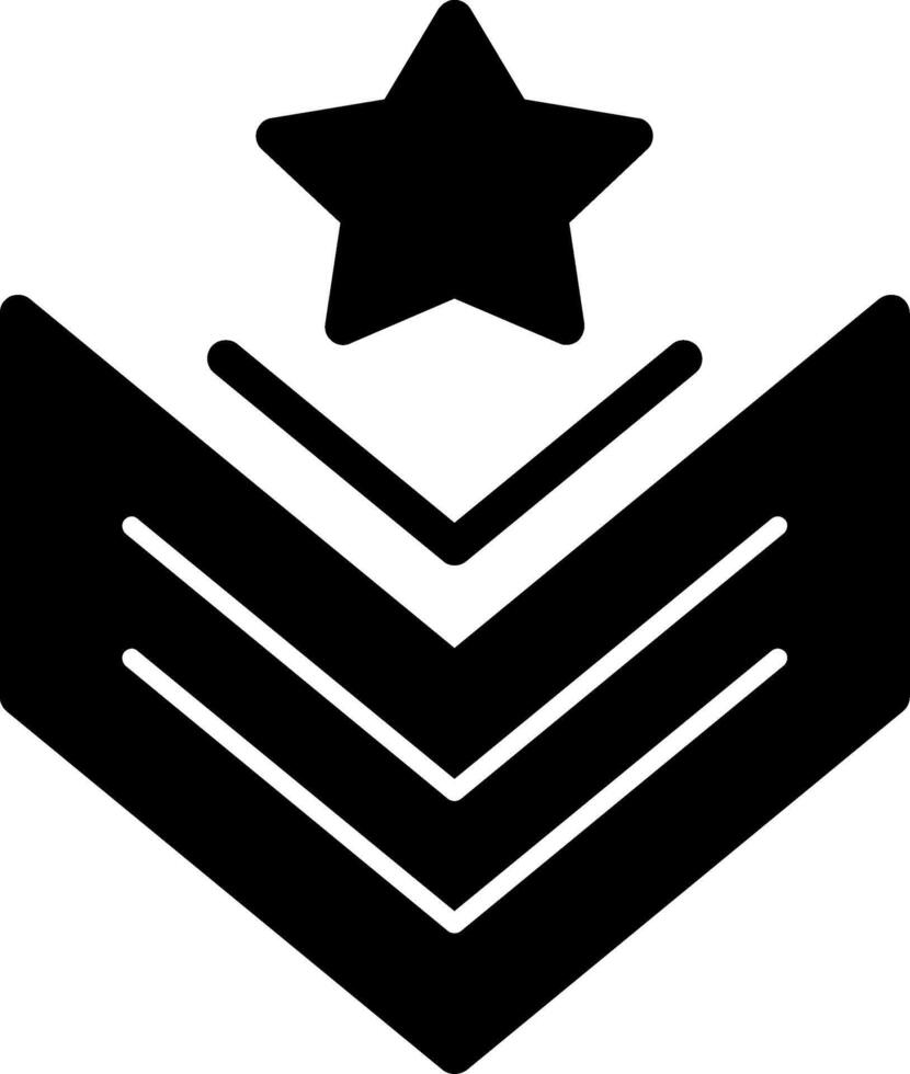 Rank insignia Glyph Icon vector