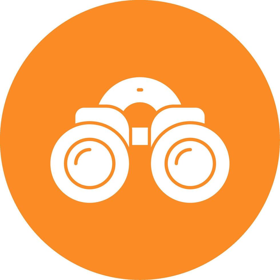 Binoculars Glyph Circle Icon vector